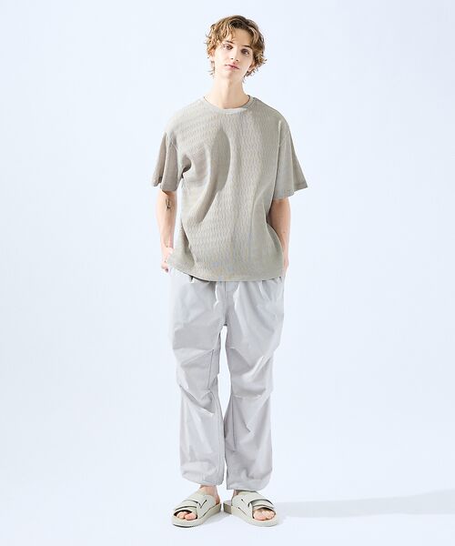 ABAHOUSE / アバハウス Tシャツ | 【AH ABAHOUSE】楊柳クルーネック半袖Tシャツ | 詳細1