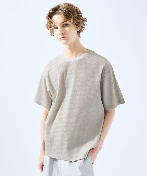 ABAHOUSE / アバハウス Tシャツ | 【AH ABAHOUSE】楊柳クルーネック半袖Tシャツ | 詳細3