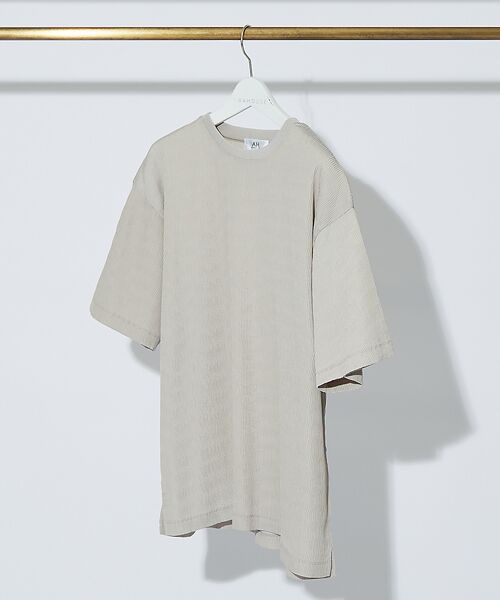 ABAHOUSE/アバハウス 【AH ABAHOUSE】楊柳クルーネック半袖Tシャツ【予約】 グレージュ 46 ABAHOUSE/アバハウス 【AH ABAHOUSE】楊柳クルーネック半袖Tシャツ【予約】 グレージュ 46
