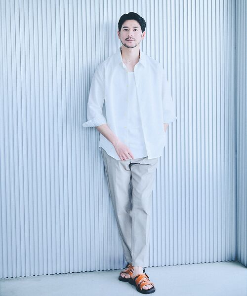 ABAHOUSE / アバハウス シャツ・ブラウス | 【リネンタッチ】7分袖シャツ | 詳細1