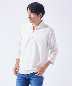 ABAHOUSE / アバハウス シャツ・ブラウス | 【リネンタッチ】カプリ7分袖シャツ