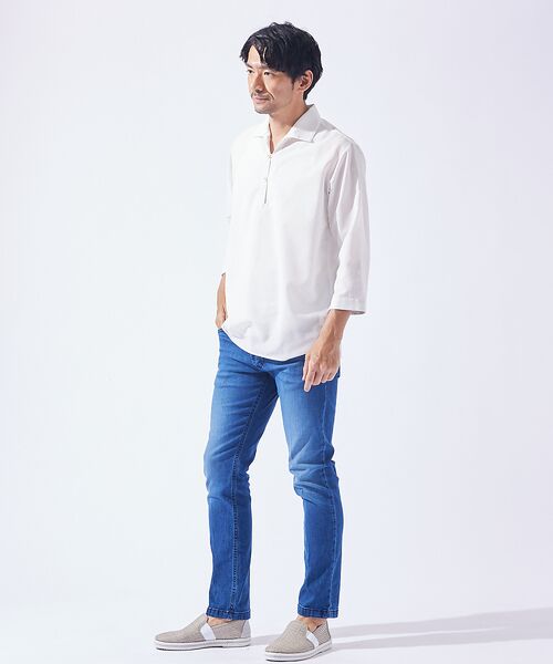 ABAHOUSE / アバハウス シャツ・ブラウス | 【リネンタッチ】カプリ7分袖シャツ | 詳細3