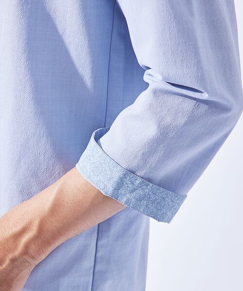 ABAHOUSE / アバハウス シャツ・ブラウス | 【リネンタッチ】カプリ7分袖シャツ | 詳細4