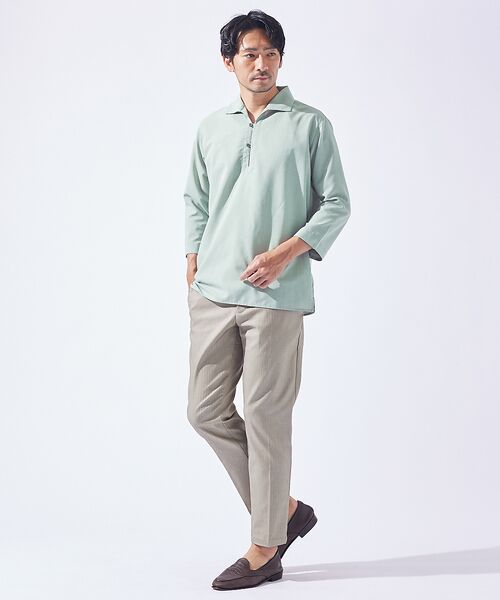 ABAHOUSE / アバハウス シャツ・ブラウス | 【リネンタッチ】カプリ7分袖シャツ | 詳細9