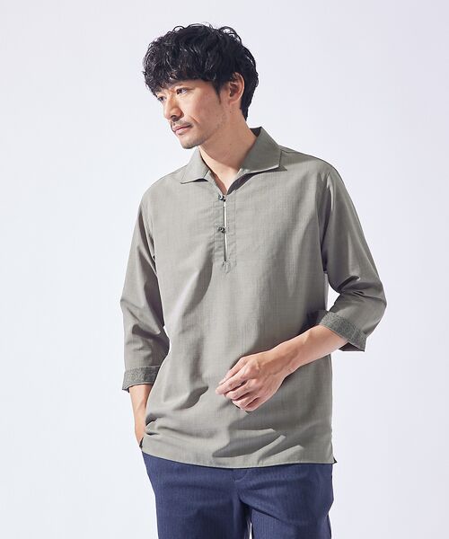 ABAHOUSE / アバハウス シャツ・ブラウス | 【リネンタッチ】カプリ7分袖シャツ | 詳細16
