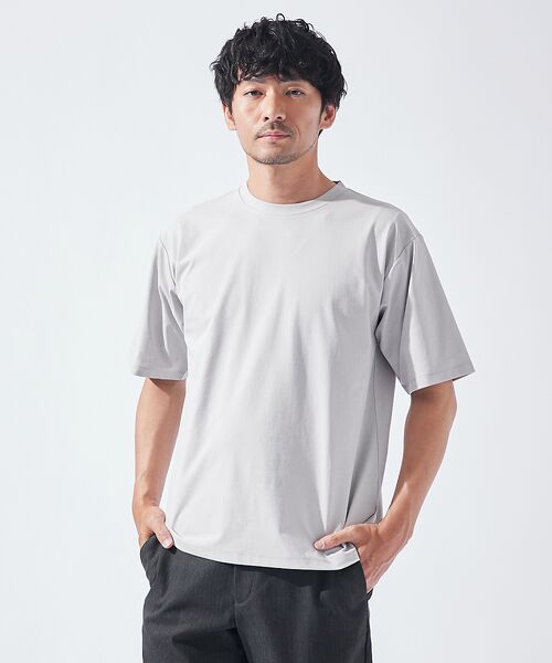 ABAHOUSE/アバハウス 【COOL DRY MAX】半袖Tシャツ【予約】 グレージュ 46 ABAHOUSE/アバハウス 【COOL DRY MAX】半袖Tシャツ【予約】 グレージュ 46