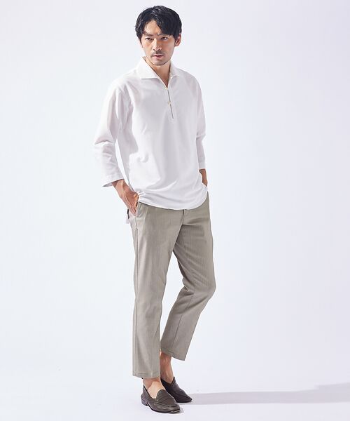 ABAHOUSE / アバハウス パンツ | 【ハイパーストレッチ】ヘリンボーン イージー スラックス パンツ | 詳細5