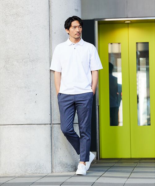 ABAHOUSE / アバハウス パンツ | 【ハイパーストレッチ】ヘリンボーン イージー スラックス パンツ | 詳細9