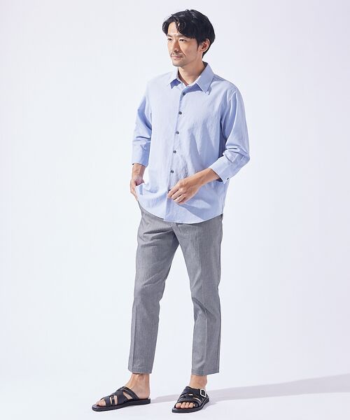 ABAHOUSE / アバハウス パンツ | 【ハイパーストレッチ】ヘリンボーン イージー スラックス パンツ | 詳細12