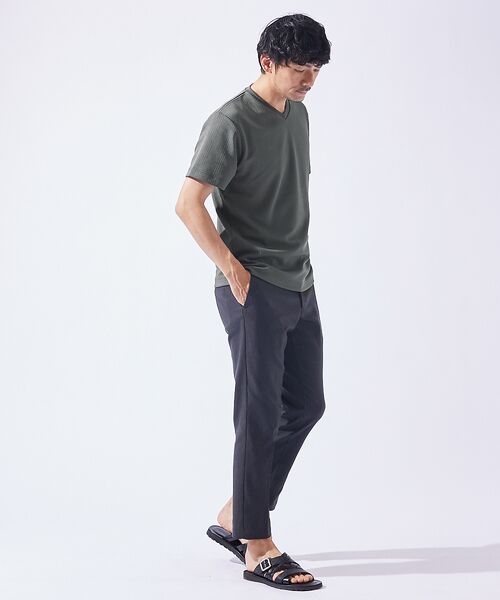 ABAHOUSE / アバハウス パンツ | 【ハイパーストレッチ】ヘリンボーン イージー スラックス パンツ | 詳細24