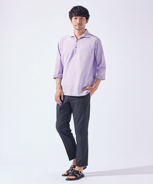 ABAHOUSE / アバハウス パンツ | 【ハイパーストレッチ】ヘリンボーン イージー スラックス パンツ | 詳細25