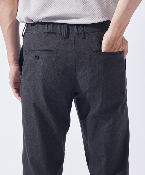 ABAHOUSE / アバハウス パンツ | 【ハイパーストレッチ】ヘリンボーン イージー スラックス パンツ | 詳細16