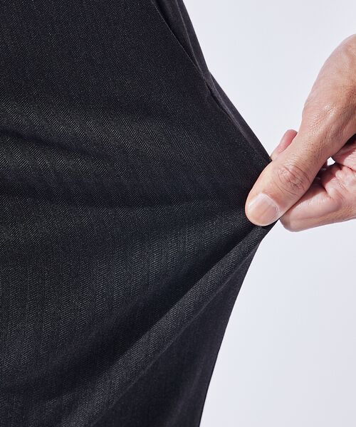 ABAHOUSE / アバハウス パンツ | 【ハイパーストレッチ】ヘリンボーン イージー スラックス パンツ | 詳細20