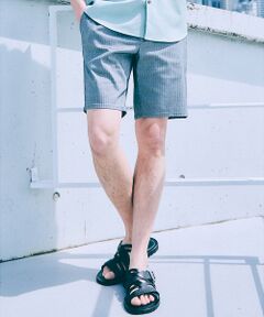 ABAHOUSE / アバハウス ショート・ハーフ・半端丈パンツ | 【ハイパーストレッチ】ヘリンボーン ショートパンツ / ショーツ
