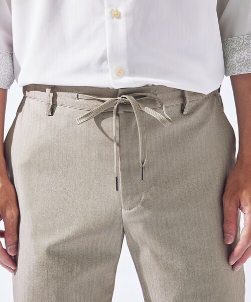 ABAHOUSE / アバハウス ショート・ハーフ・半端丈パンツ | 【ハイパーストレッチ】ヘリンボーン ショートパンツ / ショーツ | 詳細2