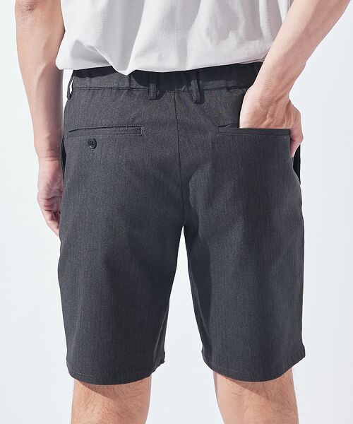 ABAHOUSE / アバハウス ショート・ハーフ・半端丈パンツ | 【ハイパーストレッチ】ヘリンボーン ショートパンツ / ショーツ | 詳細14