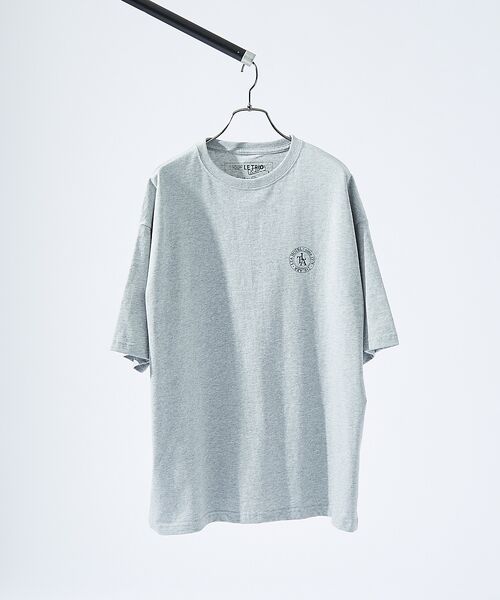 ABAHOUSE/アバハウス バックプリント グラフィック 半袖Tシャツ/オーバーサイズ/LE TRIO AB グレー 46 ABAHOUSE/アバハウス バックプリント グラフィック 半袖Tシャツ/オーバーサイズ/LE TRIO AB グレー 46
