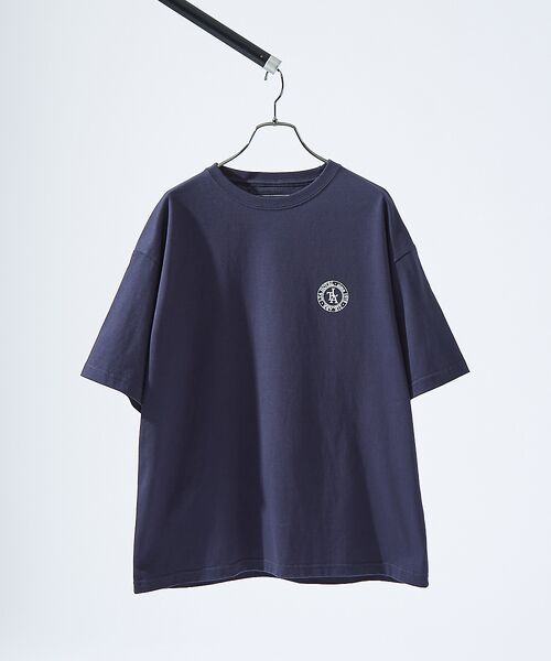 ABAHOUSE/アバハウス バックプリント グラフィック 半袖Tシャツ/オーバーサイズ/LE TRIO AB ネイビー 48 ABAHOUSE/アバハウス バックプリント グラフィック 半袖Tシャツ/オーバーサイズ/LE TRIO AB ネイビー 48