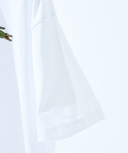 ABAHOUSE / アバハウス Tシャツ | 【LACOSTE / ラコステ】シェニールワニロゴ ルーズフィットTシャツ | 詳細4