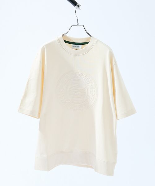 ABAHOUSE / アバハウス Tシャツ | 【LACOSTE / ラコステ】トーン・オン・トーンステッチ半袖スウェット / | 詳細1