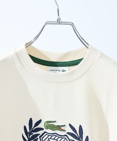 ABAHOUSE / アバハウス Tシャツ | 【LACOSTE / ラコステ】ハンドステッチ風フレンチグラフィックTシャツ | 詳細2