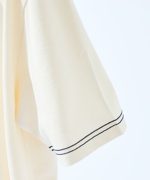 ABAHOUSE / アバハウス Tシャツ | 【LACOSTE / ラコステ】ハンドステッチ風フレンチグラフィックTシャツ | 詳細5