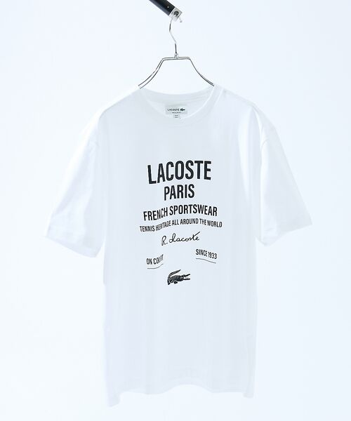 ABAHOUSE / アバハウス Tシャツ | 【LACOSTE / ラコステ】タイポグラフィTシャツ | 詳細1