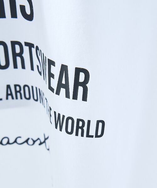 ABAHOUSE / アバハウス Tシャツ | 【LACOSTE / ラコステ】タイポグラフィTシャツ | 詳細4
