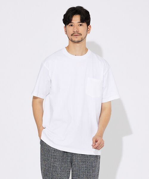 ABAHOUSE / アバハウス Tシャツ | 【Hanes/ヘインズ】BEEFY-T / ポケットTシャツ / パックTシャツ(ホワイト)