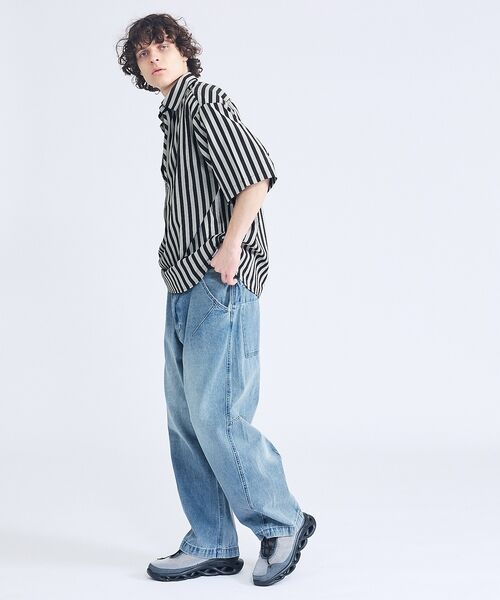 ABAHOUSE / アバハウス シャツ・ブラウス | サッカーストライプ スキッパーシャツ / オーバーサイズ / 半袖シャツ | 詳細27