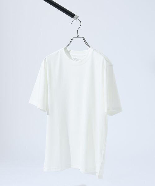 ABAHOUSE / アバハウス Tシャツ | 【接触冷感/WEB限定】フリーザーTシャツ /アイスピケ ストレッチ(ホワイト)