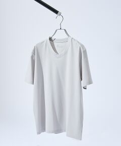 ABAHOUSE / アバハウス Tシャツ | 【接触冷感/WEB限定】フリーザー VネックTシャツ /アイスピケ ストレッチ