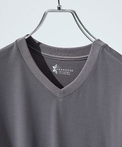 ABAHOUSE / アバハウス Tシャツ | 【接触冷感/WEB限定】フリーザー VネックTシャツ /アイスピケ ストレッチ
