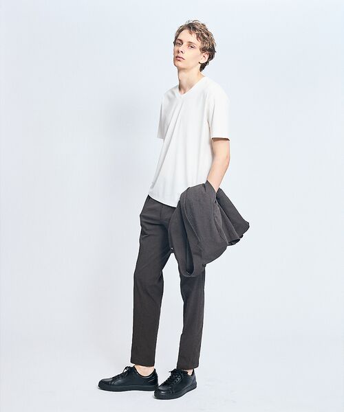 ABAHOUSE / アバハウス Tシャツ | 【接触冷感/WEB限定】フリーザー VネックTシャツ /アイスピケ ストレッチ | 詳細1