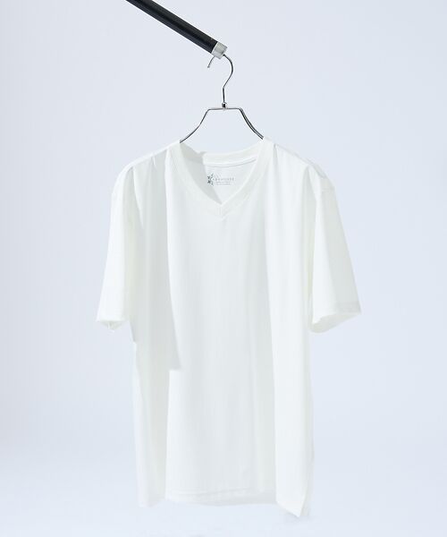 ABAHOUSE / アバハウス Tシャツ | 【接触冷感/WEB限定】フリーザー VネックTシャツ /アイスピケ ストレッチ | 詳細2