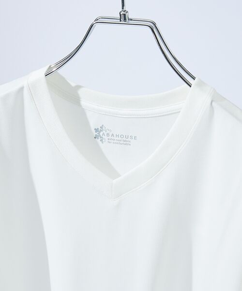 ABAHOUSE / アバハウス Tシャツ | 【接触冷感/WEB限定】フリーザー VネックTシャツ /アイスピケ ストレッチ | 詳細4