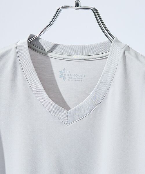 ABAHOUSE / アバハウス Tシャツ | 【接触冷感/WEB限定】フリーザー VネックTシャツ /アイスピケ ストレッチ | 詳細11