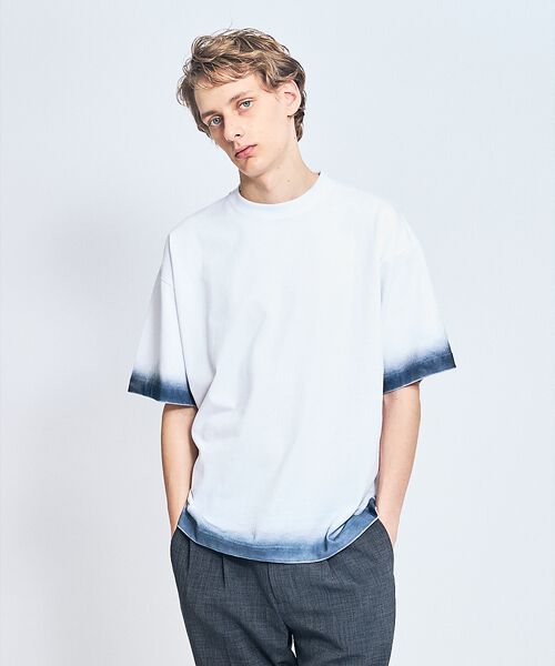 ABAHOUSE / アバハウス Tシャツ | ヴィンテージデザイン スプレープリント 半袖Tシャツ / オーバーサイズ | 詳細7