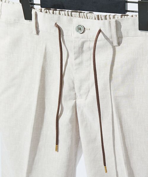 ABAHOUSE / アバハウス ショート・ハーフ・半端丈パンツ | ソロストレッチ リネン イージーショートパンツ / セットアップ対応 | 詳細2