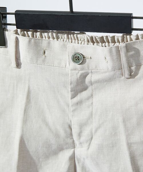 ABAHOUSE / アバハウス ショート・ハーフ・半端丈パンツ | ソロストレッチ リネン イージーショートパンツ / セットアップ対応 | 詳細3