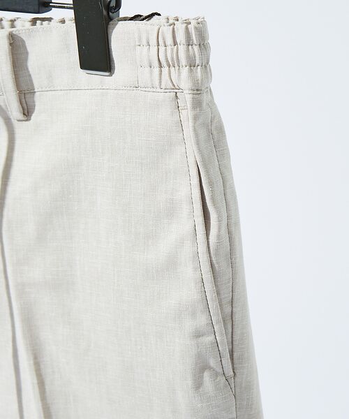 ABAHOUSE / アバハウス ショート・ハーフ・半端丈パンツ | ソロストレッチ リネン イージーショートパンツ / セットアップ対応 | 詳細4