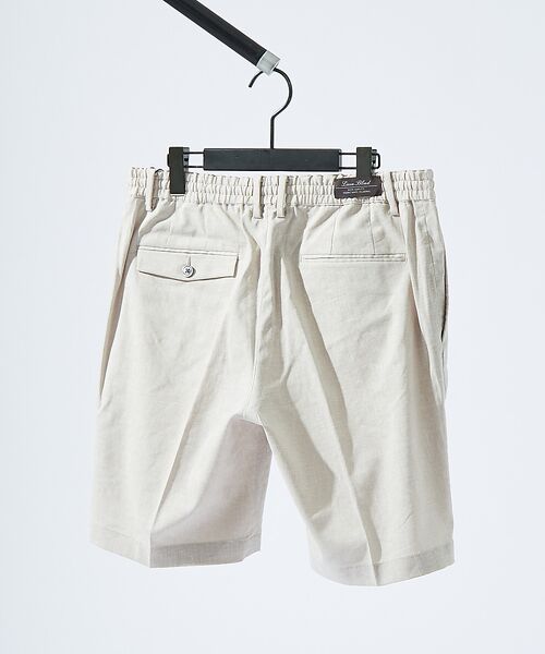ABAHOUSE / アバハウス ショート・ハーフ・半端丈パンツ | ソロストレッチ リネン イージーショートパンツ / セットアップ対応 | 詳細5