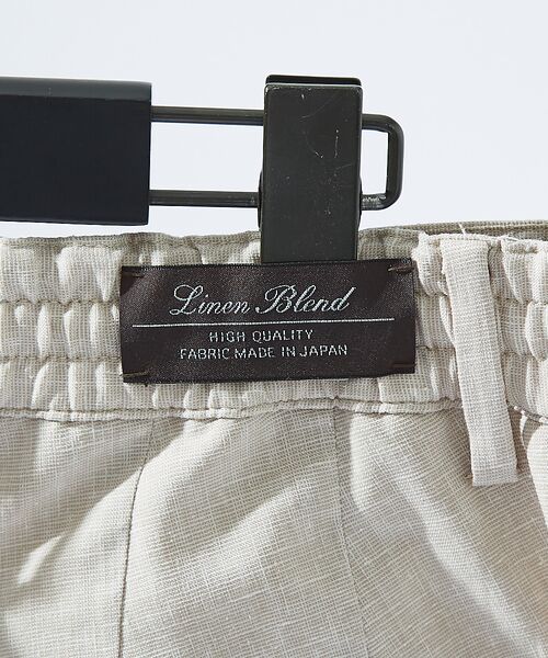 ABAHOUSE / アバハウス ショート・ハーフ・半端丈パンツ | ソロストレッチ リネン イージーショートパンツ / セットアップ対応 | 詳細7