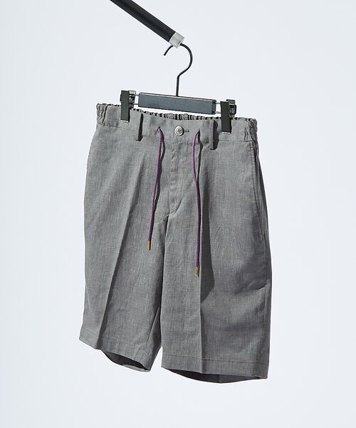 ABAHOUSE / アバハウス ショート・ハーフ・半端丈パンツ | ソロストレッチ リネン イージーショートパンツ / セットアップ対応 | 詳細17