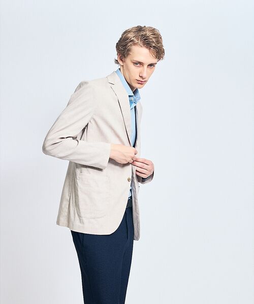 ABAHOUSE / アバハウス テーラードジャケット | 【セットアップ対応】ソロストレッチリネン ライトジャケット / サマージャケット | 詳細5