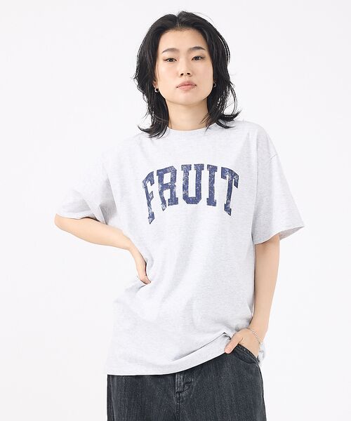 ABAHOUSE / アバハウス Tシャツ | 【FRUIT OF THE LOOM/フルーツ オブ ザ ルーム】Print T(グレー系その他2)