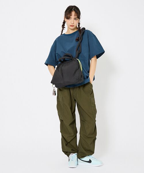 ABAHOUSE / アバハウス トートバッグ | 【cheek/チーク】puf kinchaku C25003　巾着２wayトート | 詳細1