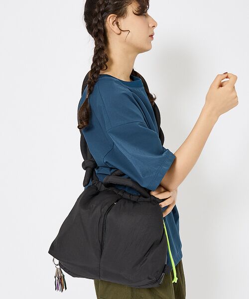 ABAHOUSE / アバハウス トートバッグ | 【cheek/チーク】puf kinchaku C25003　巾着２wayトート | 詳細2