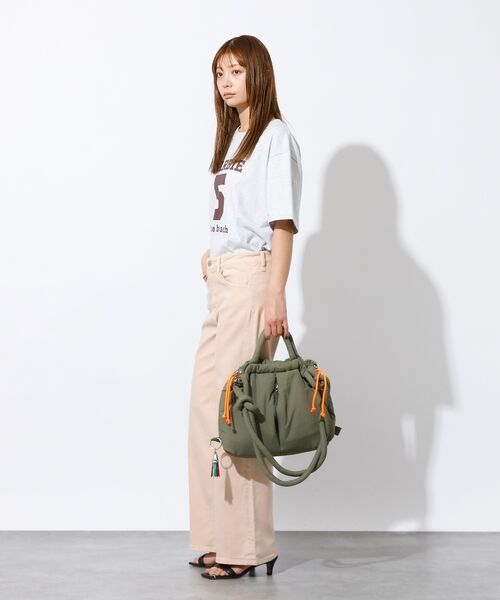 ABAHOUSE / アバハウス トートバッグ | 【cheek/チーク】puf kinchaku C25003　巾着２wayトート | 詳細28