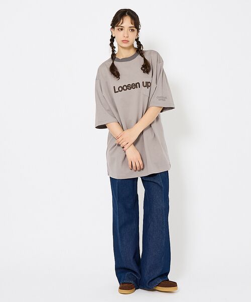 ABAHOUSE / アバハウス Tシャツ | 【Charcoal（チャコール）× Americana（アメリカーナ）】ポケット | 詳細1